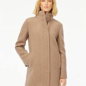 J Crew Factory Tan Trench Coat with Stand-Up Collar